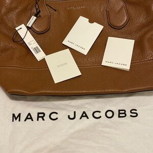 MARC JACOBS Tote in brown leather with Marc Jacobs Dust Bag
